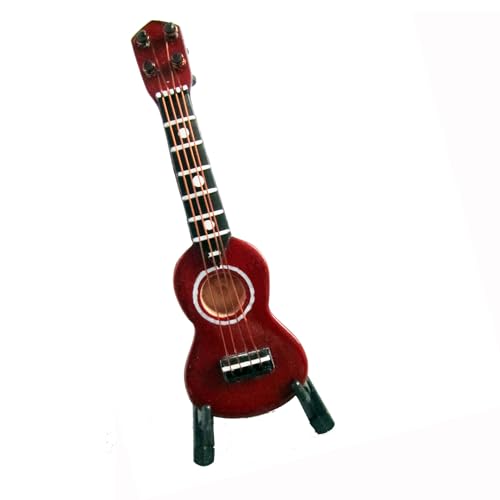 Mini-Ukulele, Holz-Ukulele-Modell, Heimdekoration, Ornamente Musikinstrumente Miniatur