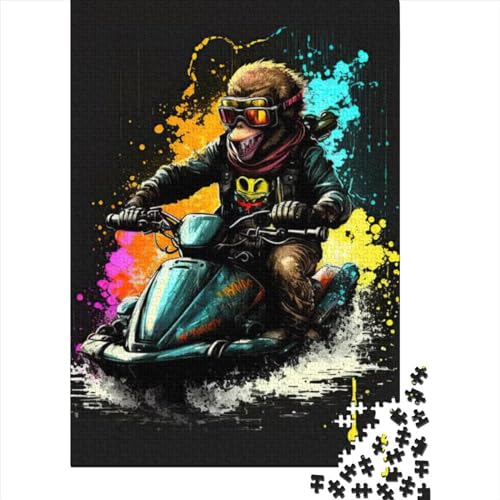 Jetski Holzpuzzle für Erwachsene, Puzzle 1000 Teile, Puzzle für Erwachsene, Puzzles für die ganze Familie, Spiele für Weihnachten und Geburtstage (Größe: 75 x 50 cm)