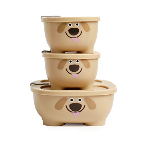 Prince Lionheart 9897 Bentomal Boxes Dog - Set of 3 Microwave Boxes, beige, 280 g