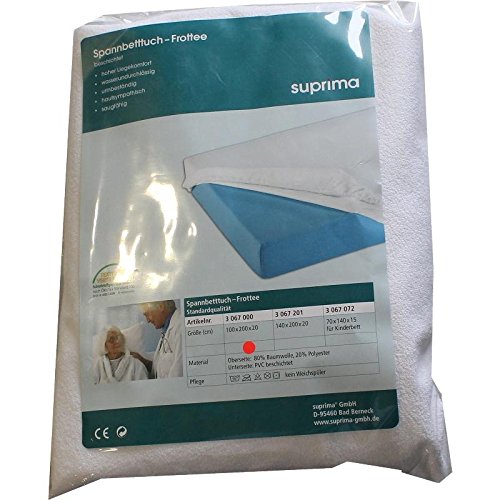 SUPRIMA Spannbetttuch 3067 BW-Frottee PVC-besch. 1 St