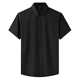 WINDEHAO L-9XL Sommer Herren Kurzarm-Shirt, lässig, locker, einfarbig, Business-Top, weich, atmungsaktiv, Übergröße