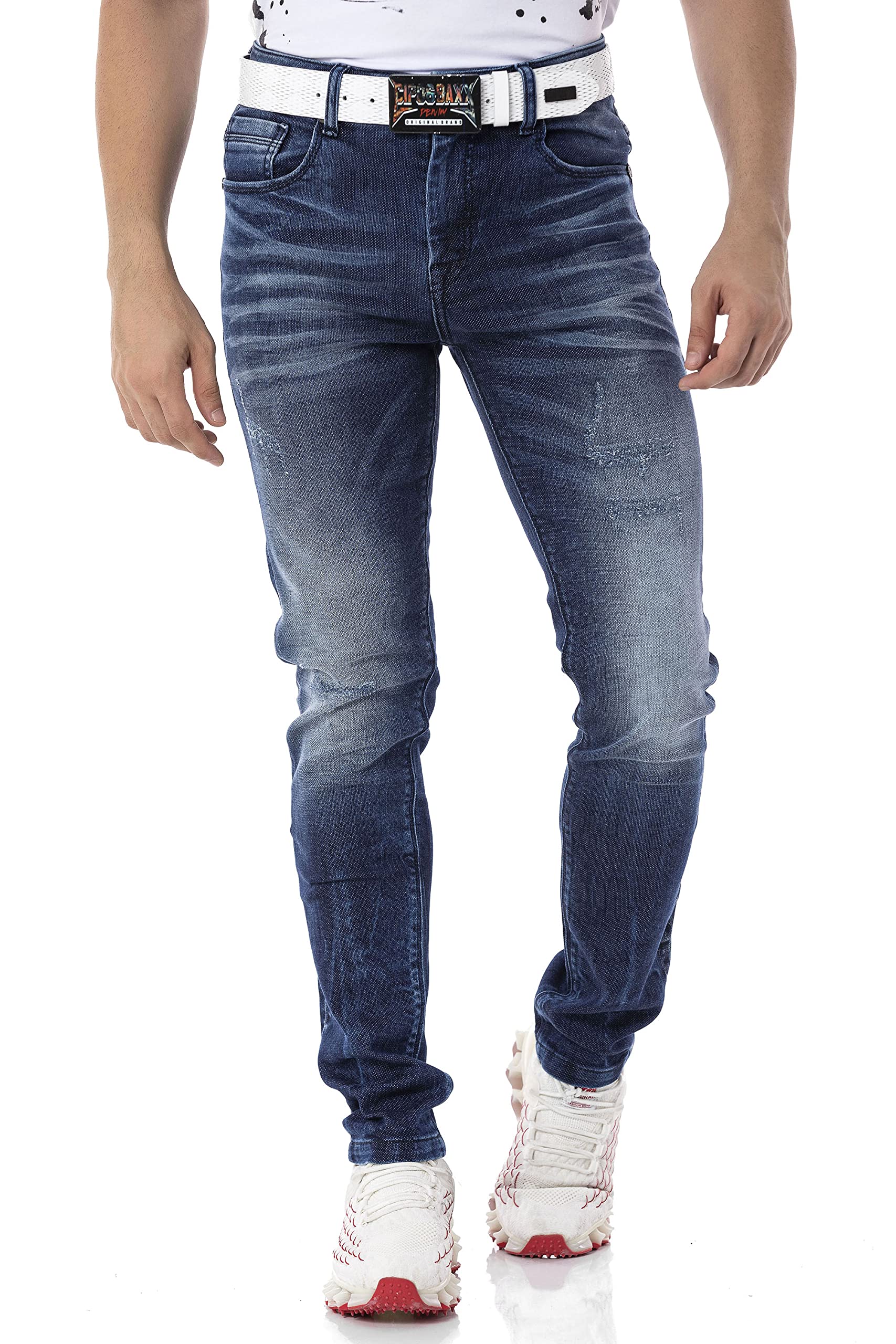 Cipo & Baxx Herren Jeanshose Pants Denim CD806 Blau W32 L34