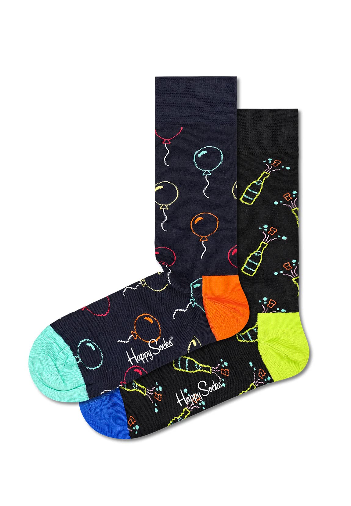 Happy Socks Herren 2-Pack You Did It Gift Set Socken, Schwarz, M