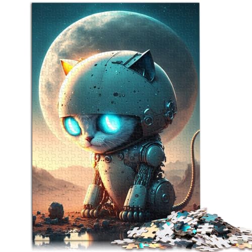 Puzzles als Geschenke, Weltraum-Mechanische Katze, 1000-teiliges Puzzlespiel, Holzpuzzles zum Stressabbau, Urlaub zu Hause, Zeit totschlagen, 1000 Teile (50 x 75 cm)