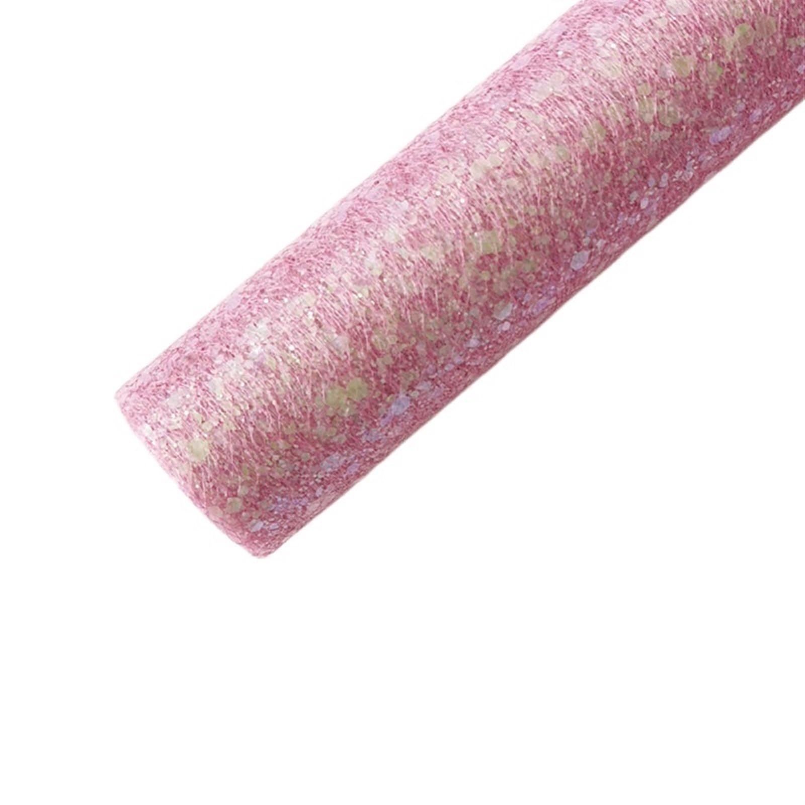 Blumen Geschenkpapier 50 cm x 10 Yards glitzerndes Paillettengarn, Geschenkpapier, Floristen-Blumenstrauß-Paket, Blase, hartes Netz, violettes Rollenpapier(50cmX10yards-07)