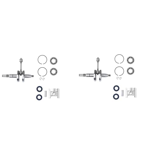 Toranysadecegumy Kurbelwellen-Kurbellager-Öldichtung & 37 mm Kolbenring-Set, passend für MS170 MS 170 017 Kettensägen-Motorteile, 2 Stück