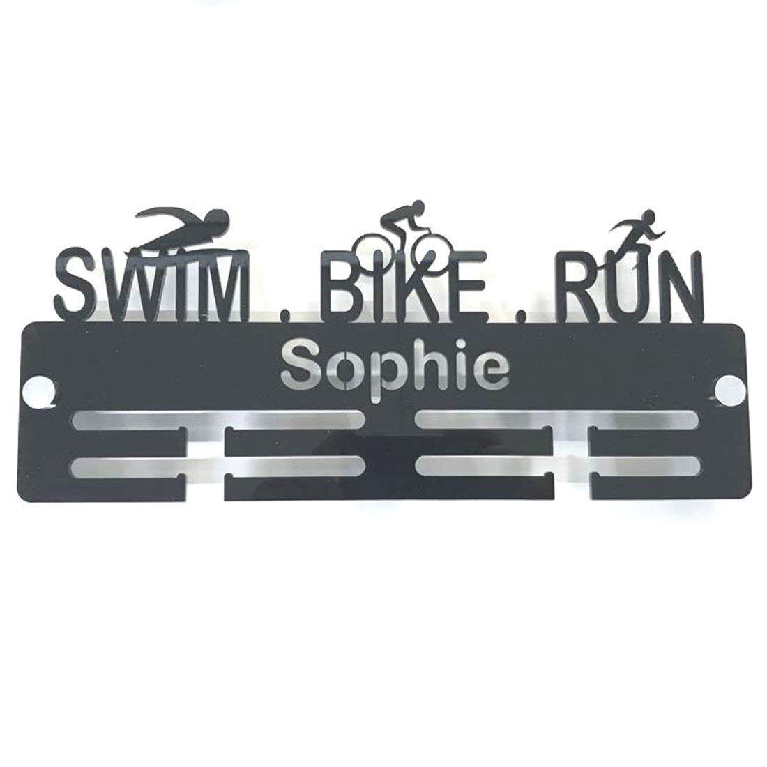 Super Cool Creation Medaillen-Aufhänger"Swimmer, Biker, Runner", personalisierbar