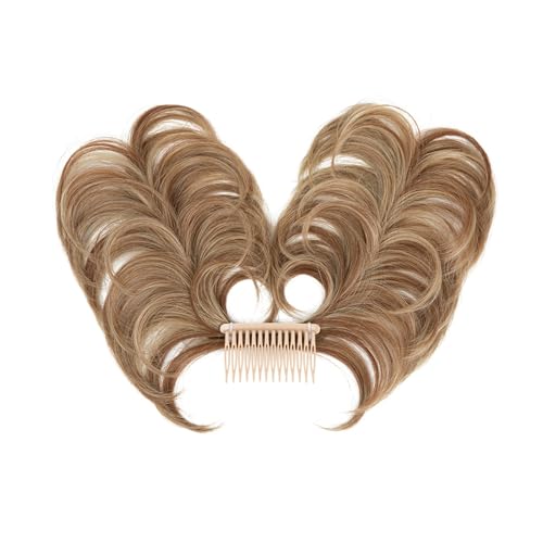 Haarteil Synthetisches, unordentliches Dutt-Haarteil, seitlicher Kamm, Clip-in-Haarknoten, natürlich, gerade, vielseitig, verstellbare Stile, Haarteil for Frauen Haarverlängerung(12H24)