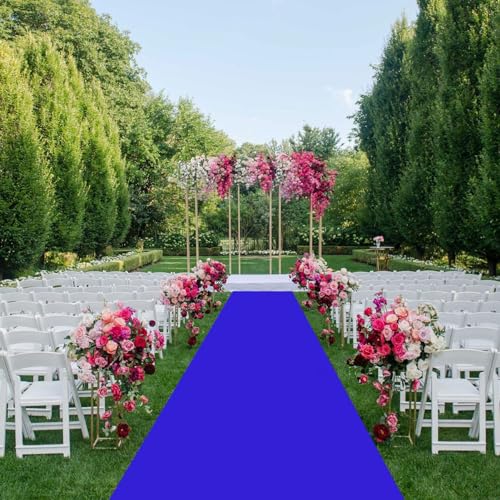 Gangläufer für Hochzeitszeremonie, blauer Veranstaltungsteppich, 1 m x 10 m, 1,5 m x 20 m, Bodenläufermatte für Party, Kirche, Innen- und Außenbereich, Hochzeitsdekorationen, 2 mm Dicke(Size:1.2x10m)