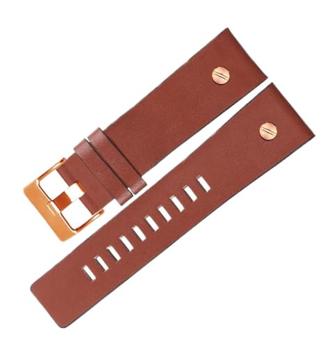 SpaRcz Echtes Leder-Uhrenarmband mit Dornschließe, Herrenuhr-Zubehör, 22-34mm, Farbe 6, 27mm