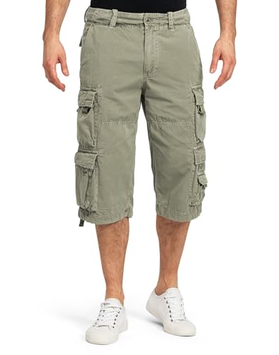 Jet Lag Herren Cargo Shorts FW-011, Größe:W38, Farbe:Cement