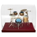 HVVENTY Miniatur Jazz Drum Kit Modell Mini Drum Becken Musikinstrument Modell Schlagzeug Set Erwachsene