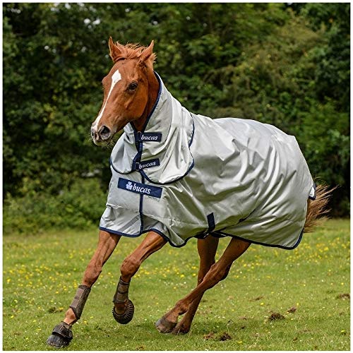 Bucas Regendecke Light Stay-Dry Power Turnout Silber 130cm + Hufkratzer Reiterladen24.de