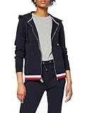 Tommy Hilfiger Damen Hoodie mit Reißverschluss Heritage Zipper, Blau (Midnight), XS