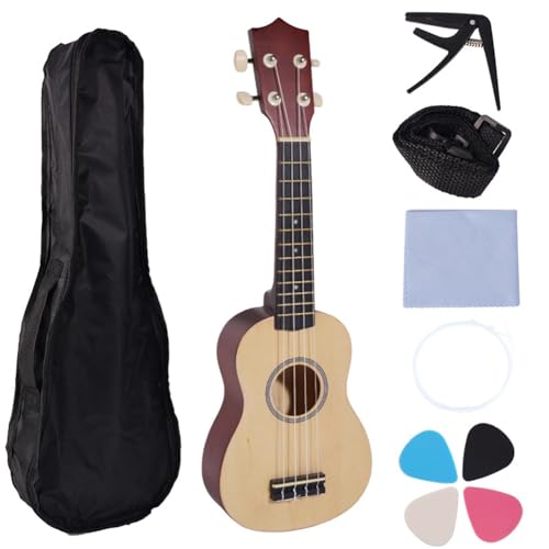 Begchy D 21-Mini-Ukulele, Einstiegsmodell für Anfänger, Viersaitige Kleine Gitarre, Musikinstrument für Kinder