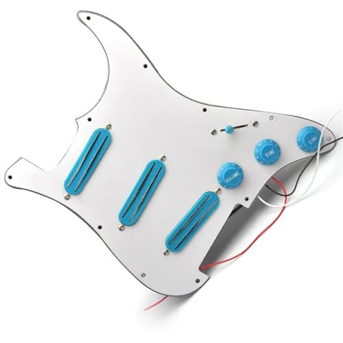 Standard-Pickguard-Tonabnehmer SSS Prewired Guitar Pickguard Mini Humbucker E-Gitarre Ersatzteile (Color : F)