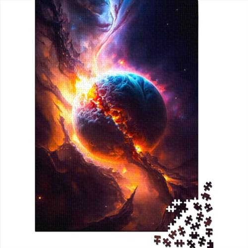 Geburt eines Planeten für Erwachsene, 1000-teiliges Puzzle, 1000-teiliges Puzzle für Erwachsene, Puzzles, einzigartige Geburtstags (Größe 75 x 50 cm)