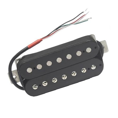 Schwarzer 7-saitiger Humbucker-Tonabnehmer für E-Gitarre, Spulenaufteilung, Gitarrenteile, weiße Kupferbasis Single-Coil-Tonabnehmer (Color : Neck)