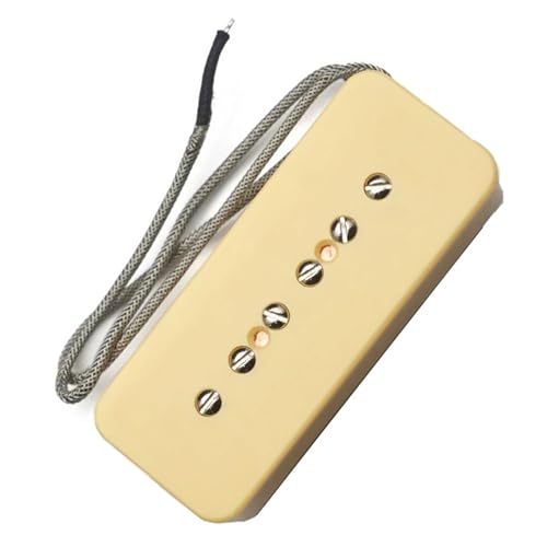 Geräuschloser Tonabnehmer, verstellbare Schrauben, Polstücke für E-Gitarre, Humbucker, gelber Tonabnehmer Single-Coil-Tonabnehmer (Color : Bridge)