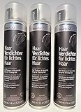 Vorratsangebot! 3 Jumbo-Dosen Hairfor2 Haarverdichtungsspray 400ml (dunkelbraun)