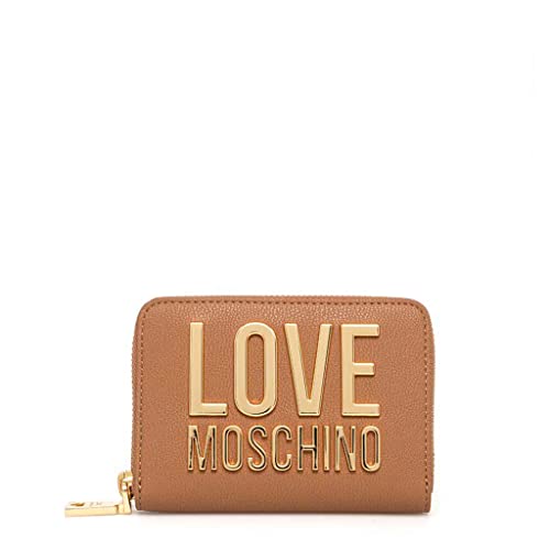 Love Moschino Geldbörse mit Logo für Damen Ziparound Kleines Kamel., Camel