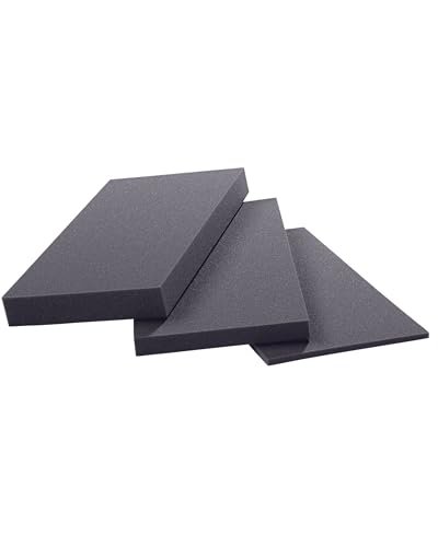 saarschaum® Schaumstoffplatte, Schaumstoff Matte RG 8080 -schwarz- 202x102x2 cm sehr fest, Gute Qualität für Sitzkissen Sitzbänke Stuhlkissen Palettenpolster Harte Matratzenauflage Schlafpolster UVM.