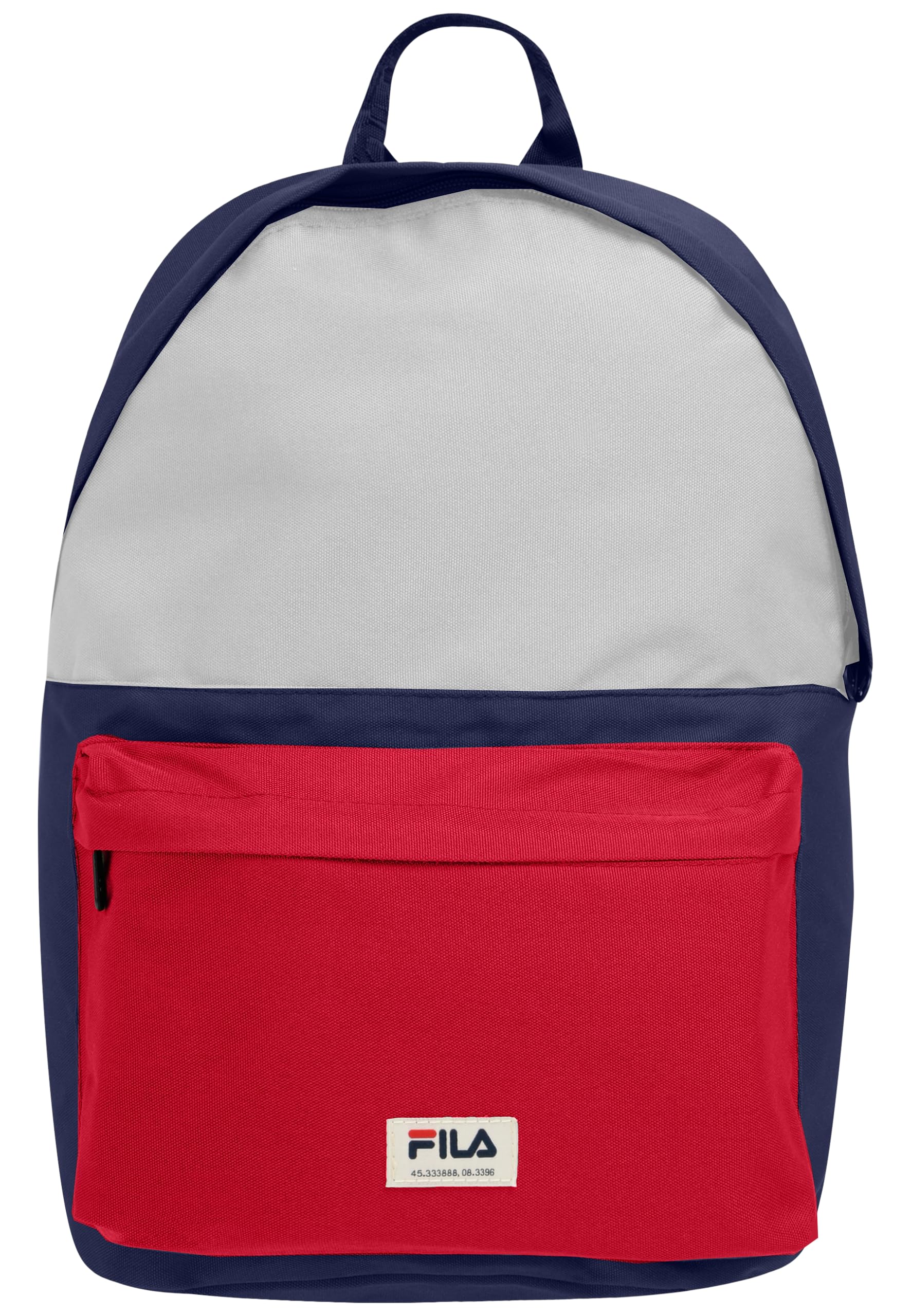 FILA Unisex Boma Badge Backpack S’Cool Two-Medieval Blue-Bright White-True Red-OneSize Rucksack