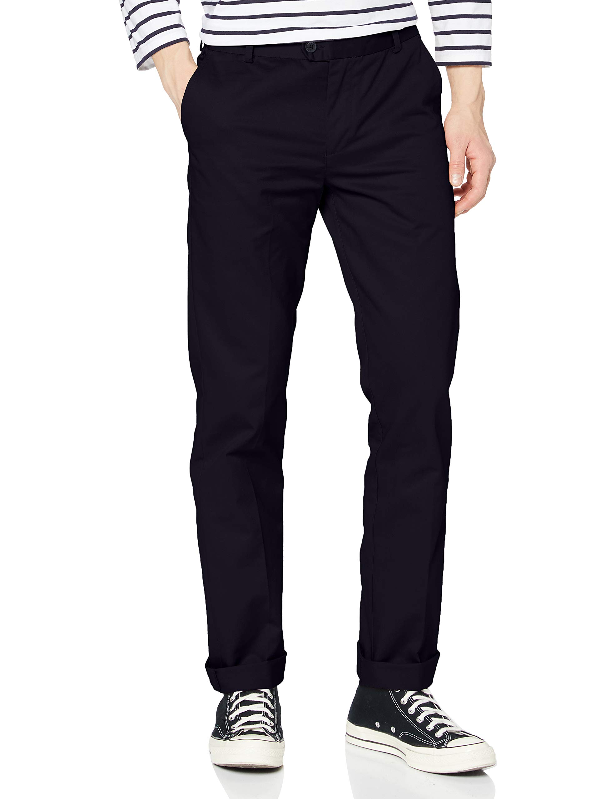 Merc Of London Herren Chino Hose, Blau, W32/L34