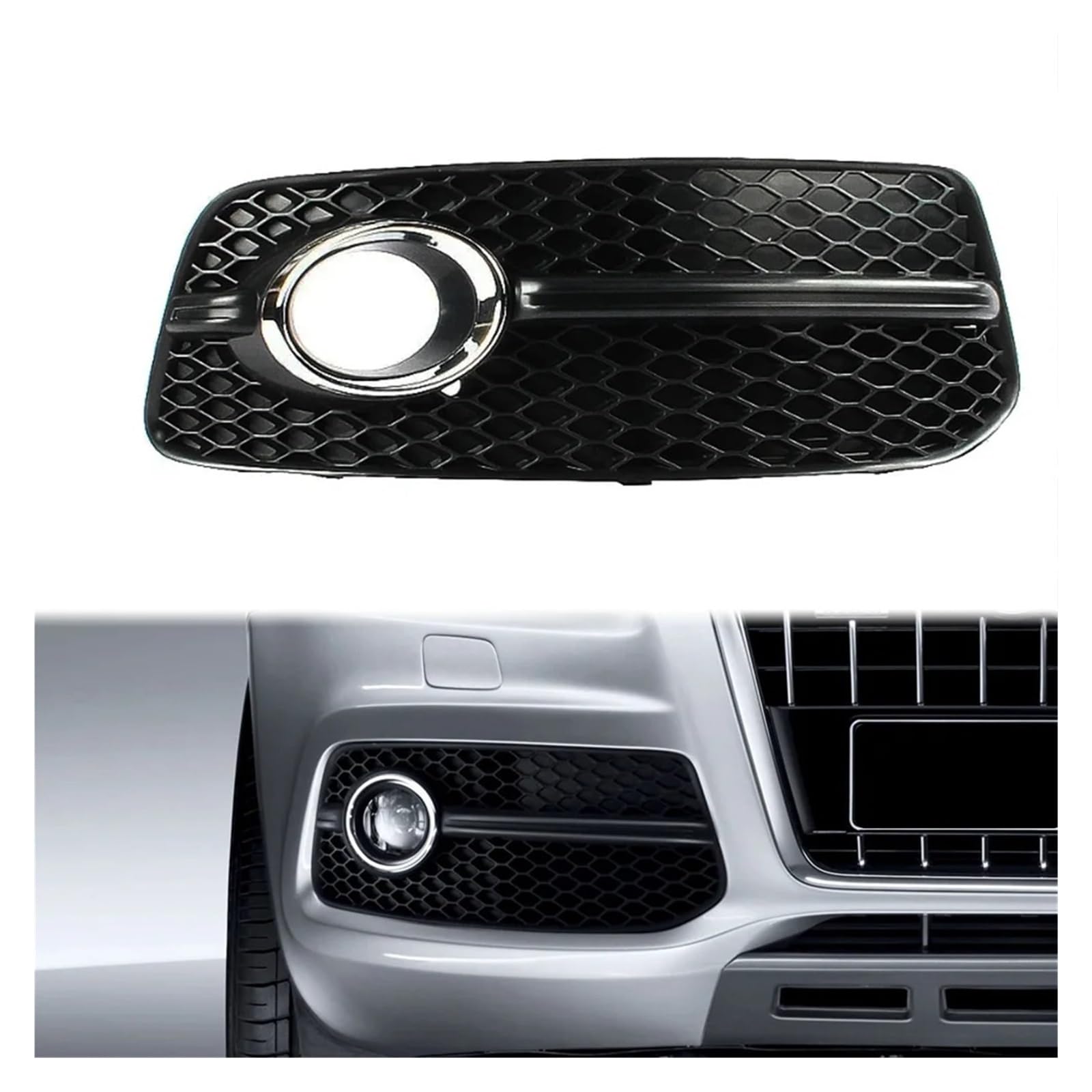 Frontgrills Für Für Q5 Für S-Linie Sport 2009 2010 2011 2012 8R0807681 8R0807682 Front Sport Nebel Lampe Abdeckung Nebel Licht Grill Front Bumper Grille(Right Side)