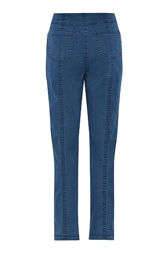 Robell Style Bella - Damen Jeans Straight - Jeanshose Damen high Waist - Stretch Jeans Hose - gerade geschnittenem Bein - mit Gesäßtaschen in normaler Länge - Bitte Zwei Größen Kleiner bestellen