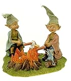 Joh. Vogler GmbH Grillabend Pixie Teelichthalter Pixies Grillen mit Igel und Maus 19 cm Figur Kobold Fee Fabelwesen