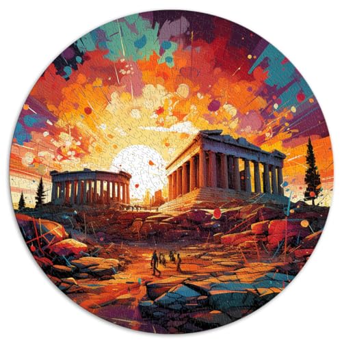 Puzzles Geschenke Spielzeug Akropolis von Athen 1000 Teile Puzzle 67,5x67,5cm Lernpuzzle Dekomprimierendes geistiges Lernspielzeug