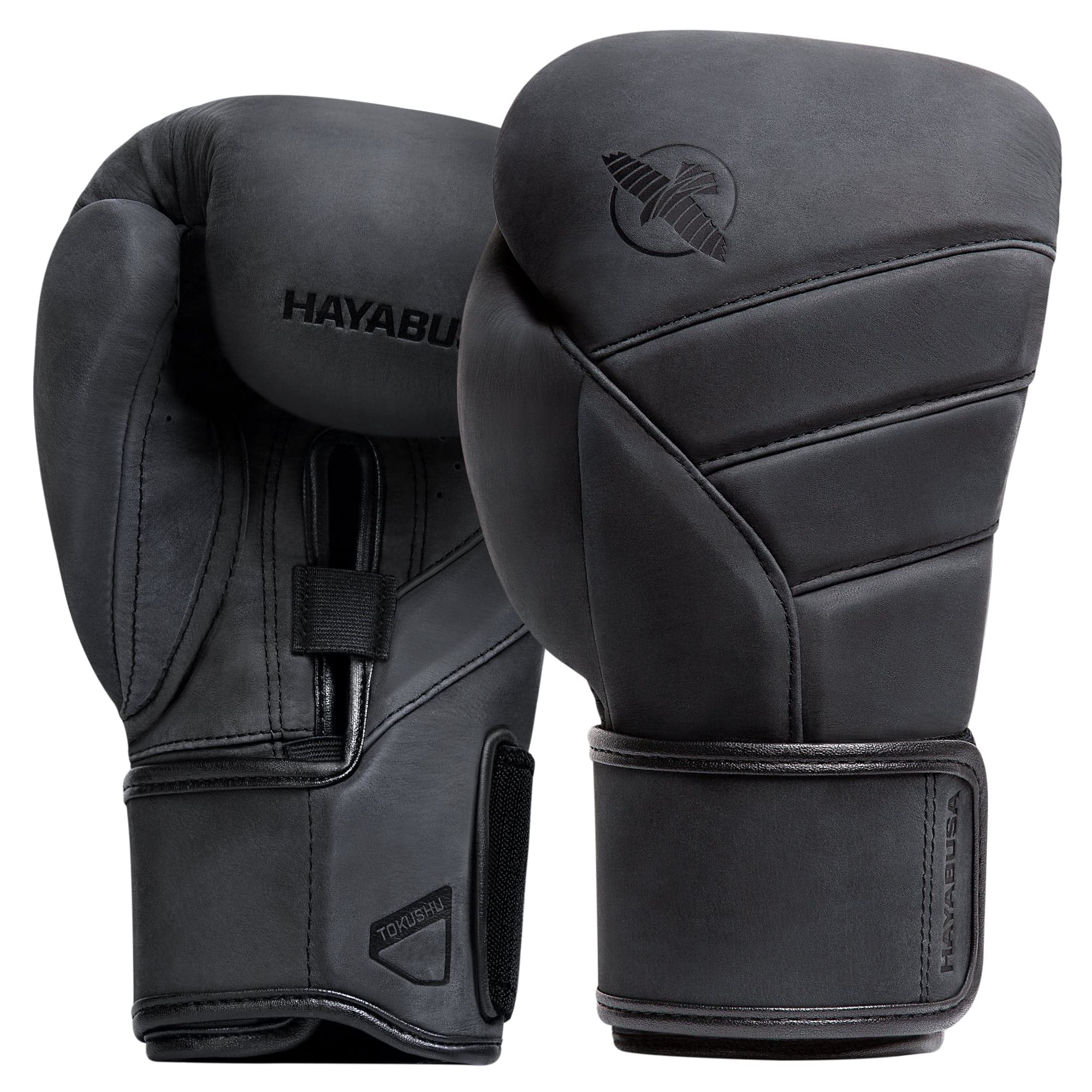 Hayabusa T3 LX Boxhandschuhe aus Leder - Obsidian, Größe 12 Oz