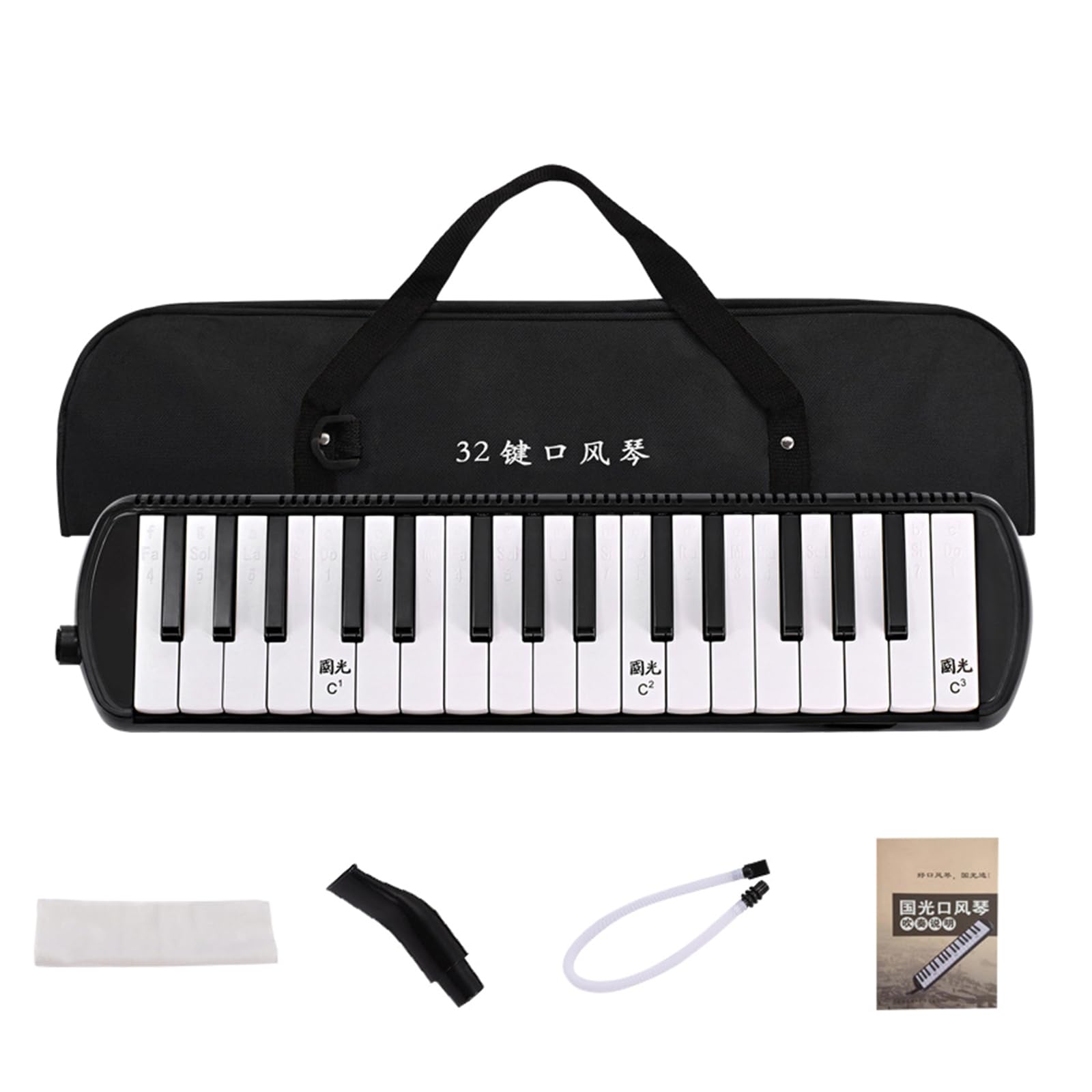 MEELYHOME Melodica Instrument Keyboard Melodica Air Piano mit weichen langen Röhren, kurzen Mundstücken und Tragetasche für Kinder