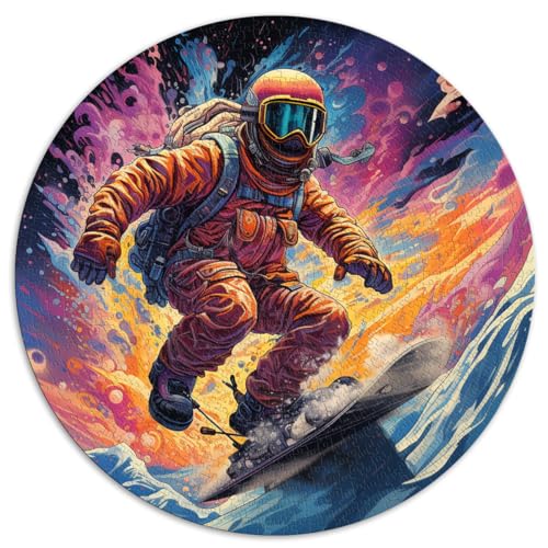 Puzzlespiele Snowboard farbenfrohe Puzzles für Erwachsene 1000 Teile 67,5 x 67,5 cm Puzzlespiel Jedes Teil ist einzigartig - anspruchsvolles, unterhaltsames Familienspiel