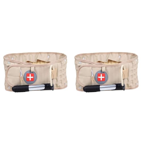 SICOSALT 2X RüCken Dekompressionsgürtel LendenwirbelstüTze RüCken Taillenbandage Spinal Traction Extender GrößE für 29-49 Taille Tolles Geschenk