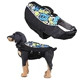 Rysmliuhan Shop Hundeschwimmwesten Schwimmweste Hunde Hundemäntel wasserdicht und warm wasserdichte Hundejacken Hundemäntel für kleine Hunde wasserdicht 08black,l