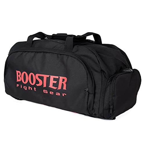 Booster Fightgear Hybrid Sporttasche B-Force Schwarz/Rot - Hybrid Sporttasche Trainingstasche Gym Tasche für Kampfsport Fitness Boxen Muay Thai