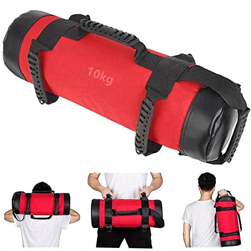 YZBBSH Power Bag Gewichtssack 5kg 10kg 15kg 20kg 25kg 30kg Fitness Bag Gewichte Sandsäcke für Functional Fitness Krafttraining Ausdauertraining,10kg,Red