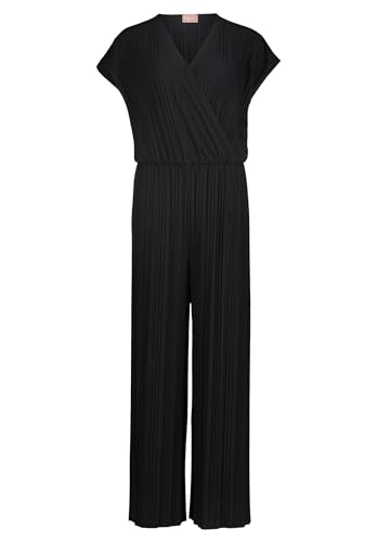 Cartoon Damen Jumpsuit unifarben Schwarz,38