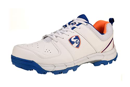 SG Unisex-Adult SG01CR160915 Kricket Schuhe, Weiß/Limette/Rot/Blau, Größe 8