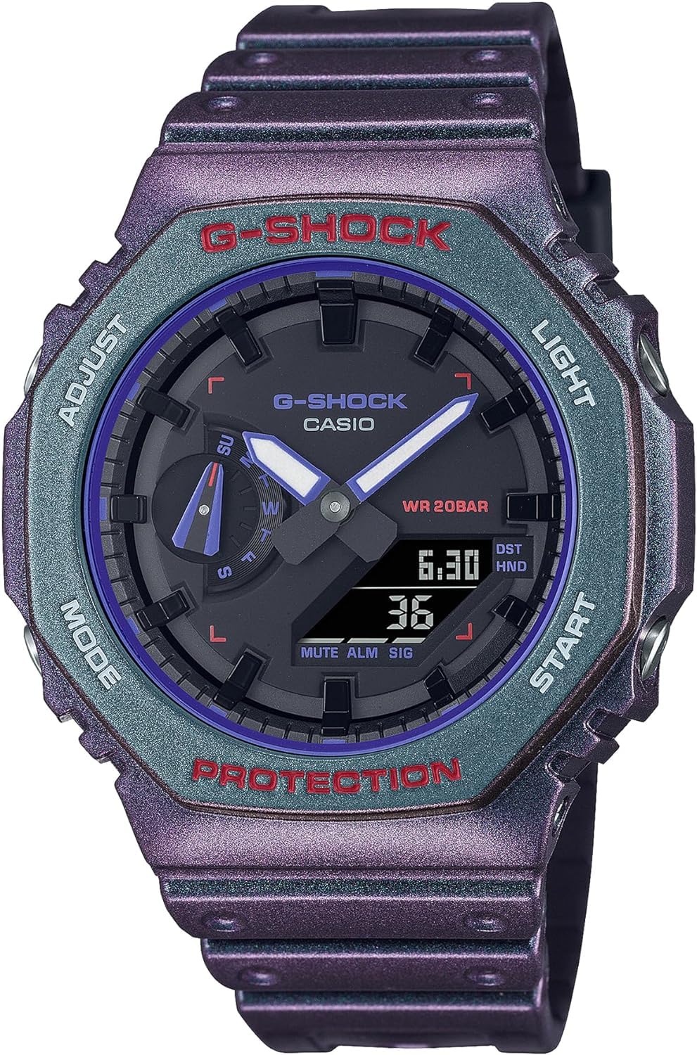 Casio G-Shock GA-2100AH-6AJF Japan-Import, Violett, Modern