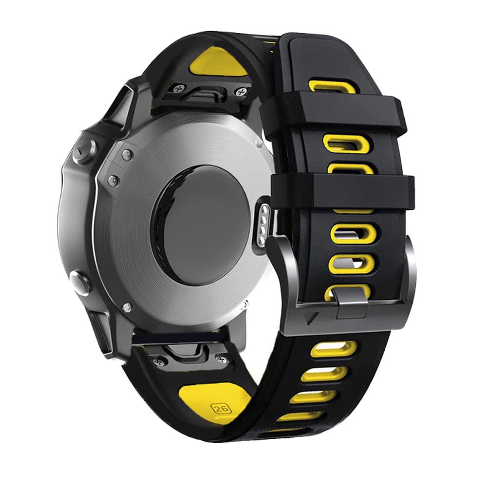 NEYENS Silikon-Smartwatch-Armbänder für Garmin Fenix 6X 6 6S Pro 5X 5 Fenix 7X 7 Epix Gen 2 VERTIX 2 Band Quick Easyfit Armband Correa, 26mm Fenix 5X 6X 7X, Achat