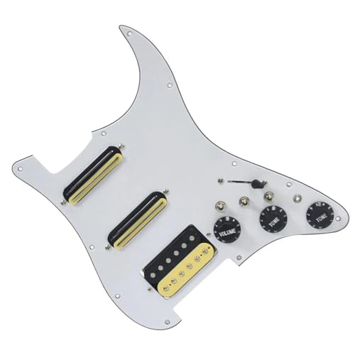 Standard-Pickguard-Tonabnehmer E-Gitarren-Schlagbrett-Tonabnehmer mit Singlecut-Verkabelung, bestückt mit vorverdrahteten praktischen Teilen (Color : 4)