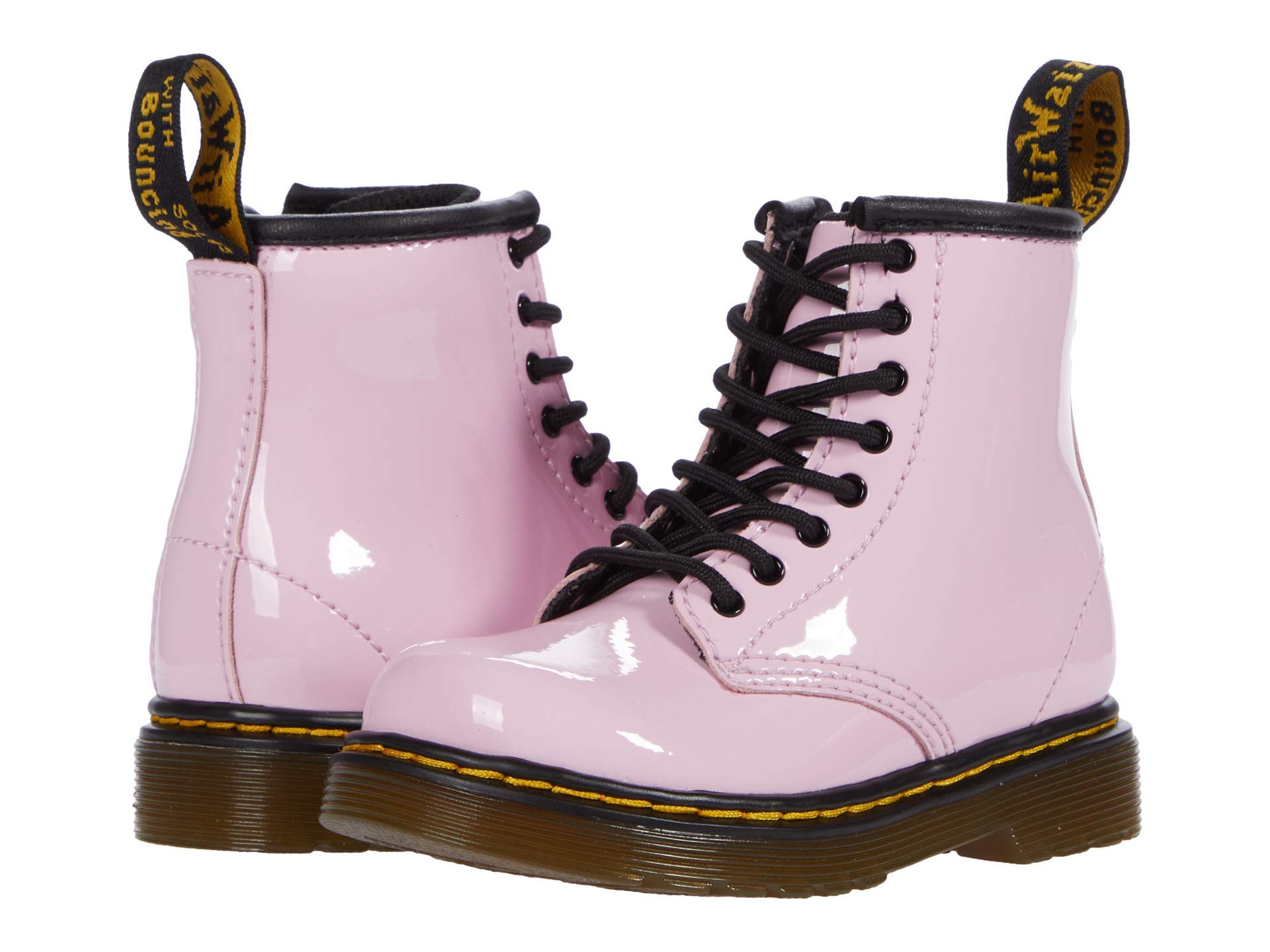 DR. MARTENS 1460 T Boots, Pale Pink Patent Lamper, 27 EU