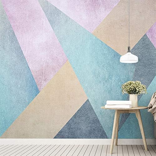 XLMING Mehrfarbige Geometrische Muster Küche Esszimmer Arbeitszimmer Wohnzimmer TV Hintergrund Wand 3D Tapete-300cm×210cm