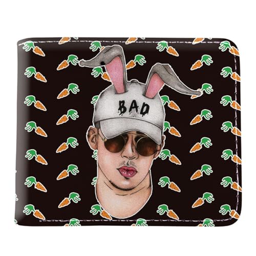 RYNDEX Anime Geldbeutel Bad Bun. ny, Schmale Bi-Fold Kleines Portemonnaie, PU-Leder Kreditkartenetui Wallet Brieftasche(Color:Multicolor 1)