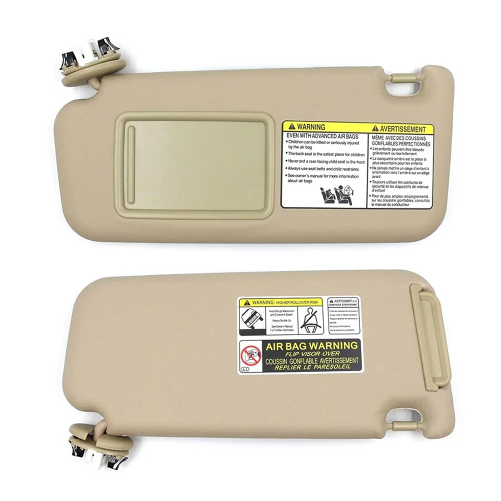 Car Inside Sonnenblende Für Toyota Für RAV4 2006-2013 74320-42501-B2 74320-42501-A1 Fahrer Grau Beige Auto Links Rechts Ersetzen Sonnenblende Block Schatten Vorderseite Sonnenblende(Beige A Pair)