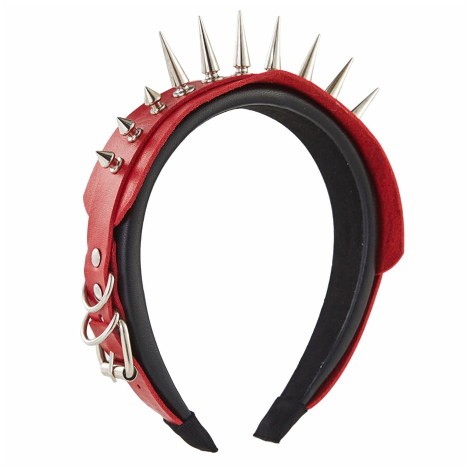 Rock-Stirnband für Herren, Tiaras, Nieten-Stirnband, Punk-Stirnband, Leder-Kopfbedeckung