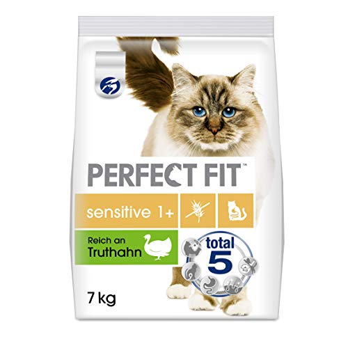 Perfect Fit Katzenfutter Trockenfutter Sensitive Adult 1+ Reich an Truthahn, 1 Beutel (1 x 7 kg)